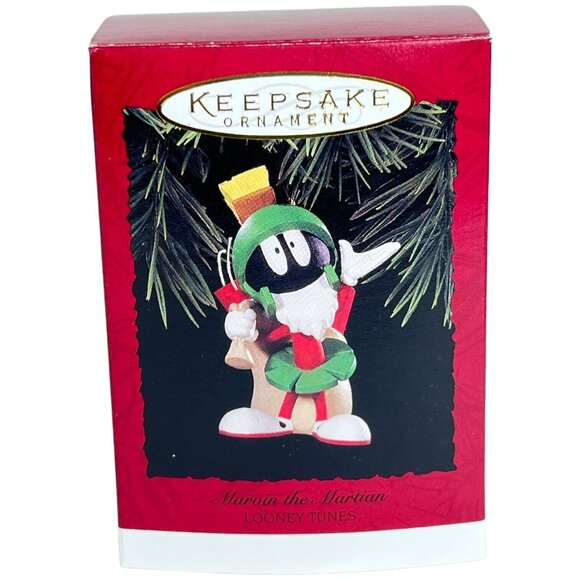Hallmark Keepsake Ornament Marvin The Martian Looney Tunes 1996 Space Alien VTG - Picture 8 of 9